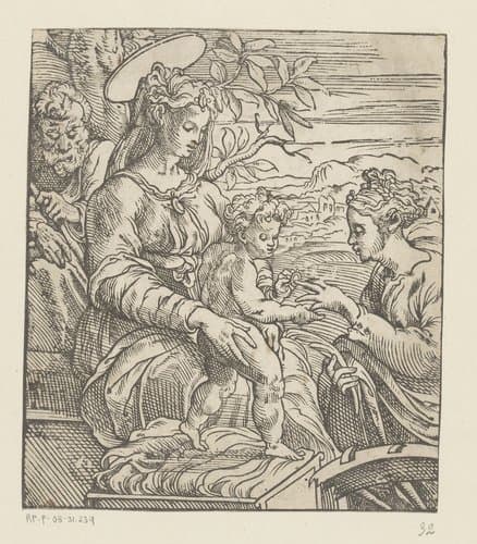 Mystieke huwelijk van de heilige Catharina by anonymous
