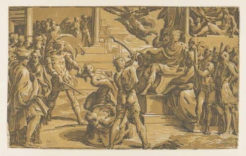 Martelaarschap van de heiligen Petrus en Paulus by Antonio da Trento