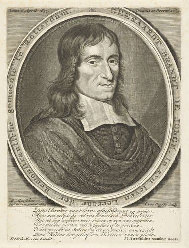Portret van Gerard Brandt by Andries van Buysen (Sr.)