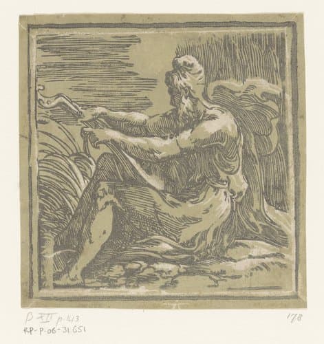 Man met luit by Antonio da Trento