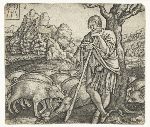 Parabel van de verloren zoon by Monogrammist MT