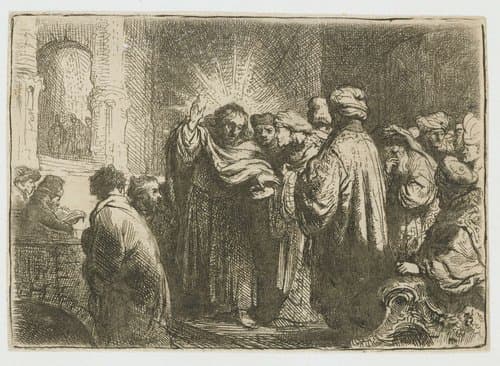 De schatpenning by Rembrandt van Rijn