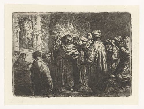 The tribute money by Rembrandt van Rijn
