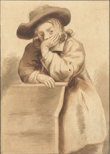 Jongen leunend op een stoel by Jurriaan Cootwijck
