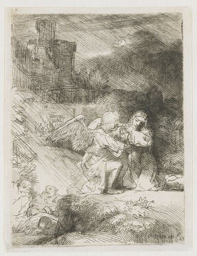 The agony in the garden by Rembrandt van Rijn