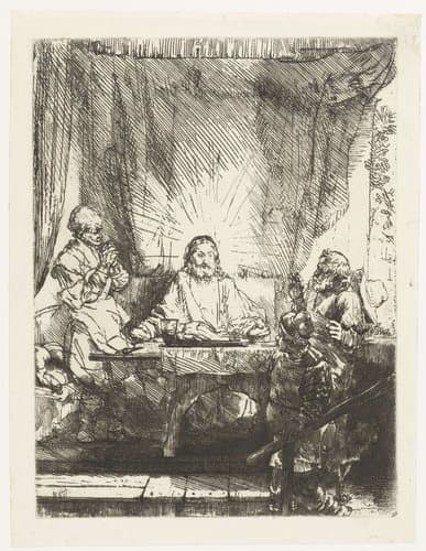 Christ at Emmaus: the larger plate by Rembrandt van Rijn