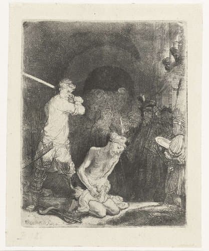 The beheading of St John the Baptist by Rembrandt van Rijn
