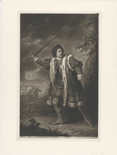 Portret van David Garrick als Richard III, koning van Engeland by John Dixon