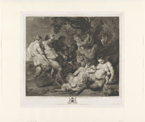 Silenus met een familie saters (Bacchanaal) by Richard Earlom