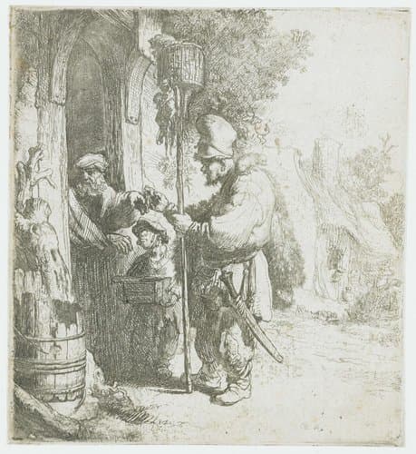 De rattengifverkoper by Rembrandt van Rijn