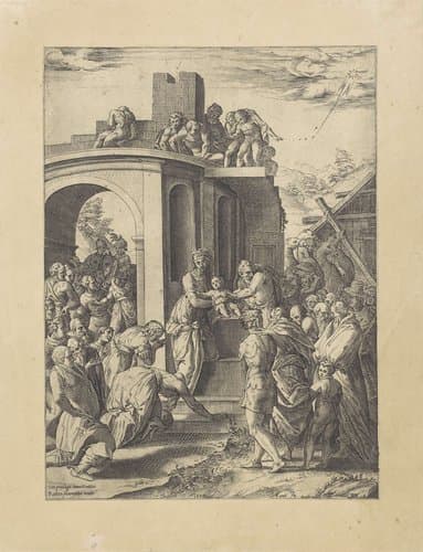 Aanbidding door de Koningen by Cherubino Alberti