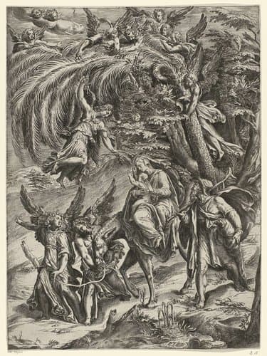 Terugkeer van de vlucht naar Egypte by Cherubino Alberti