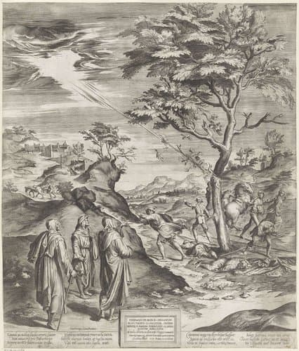 H. Filippus Benizi van de Servieten straft de godslasteraars by Cherubino Alberti
