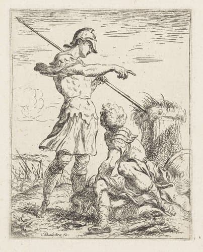 Twee Romeinse soldaten by Antonio Balestra