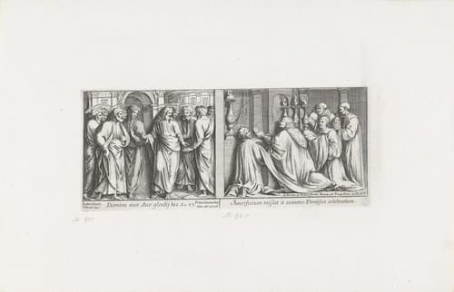 Domine ecce duo gladij hic / Sacrificium missce à summo a pontifice celebratum by Pietro Sante Bartoli