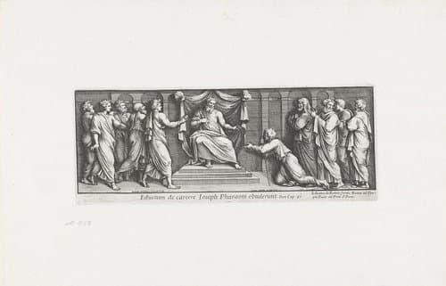 Jozef voor de Farao by Pietro Sante Bartoli