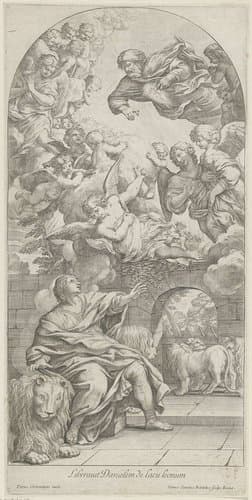 Daniël in de leeuwenkuil by Pietro Sante Bartoli