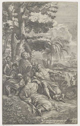 Johannes predikend by Pietro Sante Bartoli