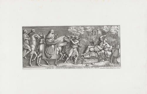 Scènes uit het leven van paus Leo X by Pietro Sante Bartoli