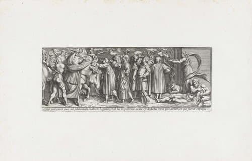 Giovanni de' Medici gaat Florence binnen by Pietro Sante Bartoli