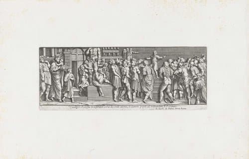 Gonfaloniere Ridolfi spreekt de inwoners van Florence toe by Pietro Sante Bartoli