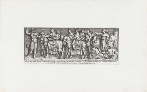 Giovanni de' Medici gaat naar het conclaaf by Pietro Sante Bartoli