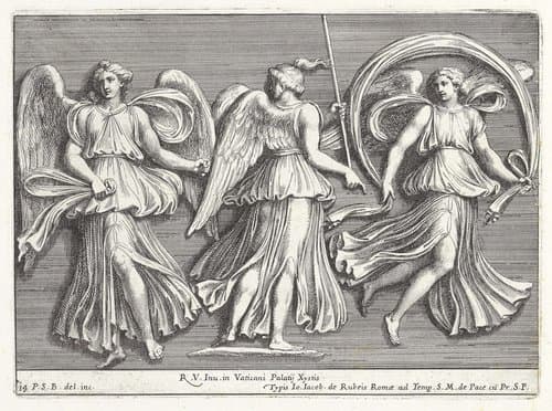 Drie engelen by Pietro Sante Bartoli