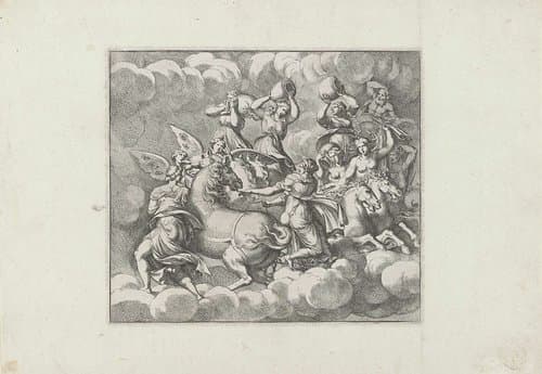 Schilderingen in de Sala dei Giganti by Pietro Sante Bartoli
