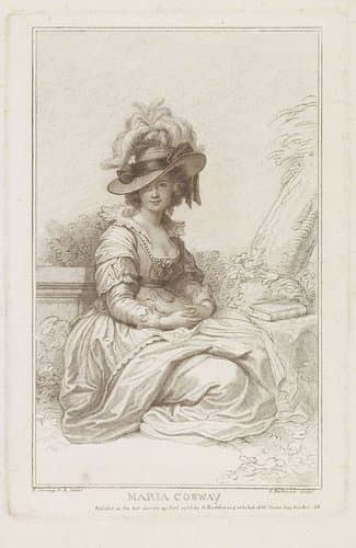 Portret van Maria Cosway by Francesco Bartolozzi