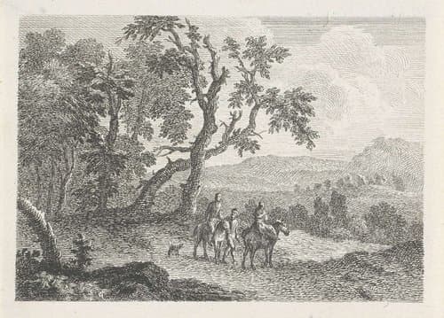 Landschap met figuren by Francesco Bartolozzi