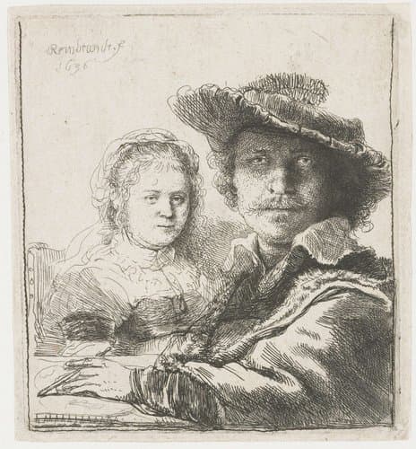 Self-portrait with Saskia by Rembrandt van Rijn