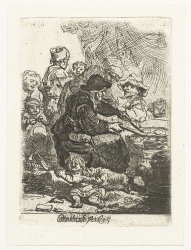 The pancake woman by Rembrandt van Rijn