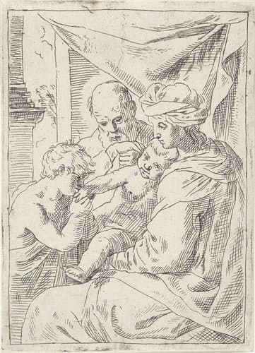 Heilige Familie met de jonge Johannes de Doper by anonymous