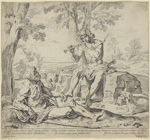 Mercurius en Argus by Simone Cantarini