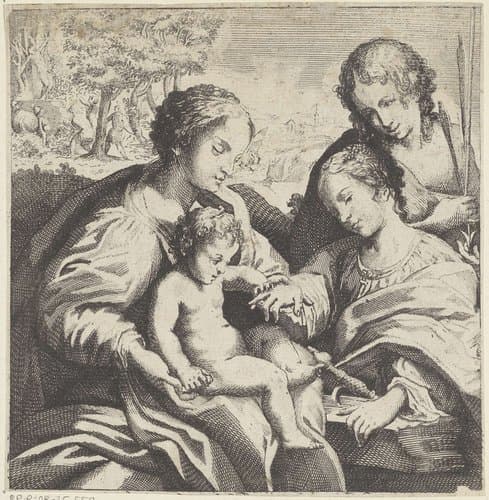 Het mystieke huwelijk van de heilige Catharina by Bernardino Capitelli