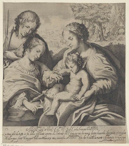Het mystieke huwelijk van de heilige Catharina by Bernardino Capitelli
