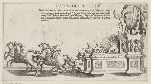 Triomfwagen van het Sienese district Nicchio by Bernardino Capitelli