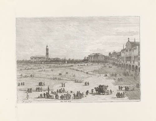 Prato della Valle (rechterhelft) by Canaletto