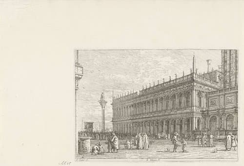 De Biblioteca Marciana te Venetië by Canaletto
