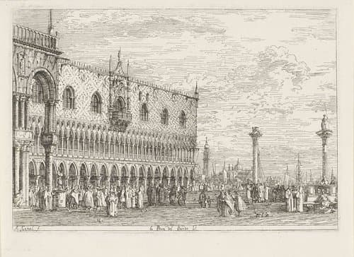 Het Dogepaleis te Venetië by Canaletto