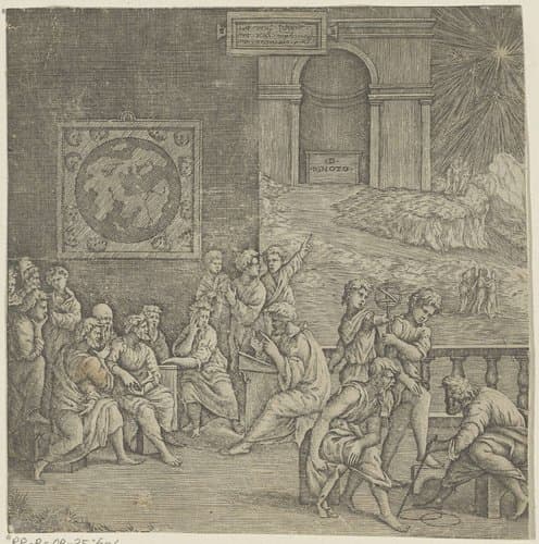 School van een filosoof by Giovanni Jacopo Caraglio