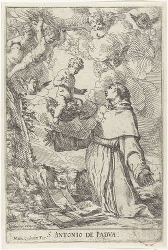 Visioen van de heilige Antonius van Padua by Giulio Carpioni (I)