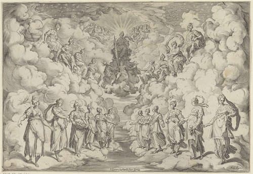 Harmonie van de sferen by Agostino Carracci