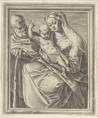 Kleine heiligen by Agostino Carracci