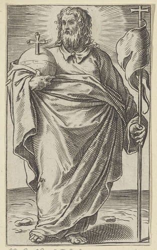 Christus als Salvator Mundi by Agostino Carracci