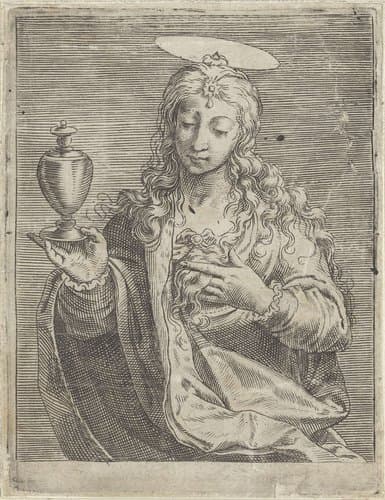 Maria Magdalena by Agostino Carracci