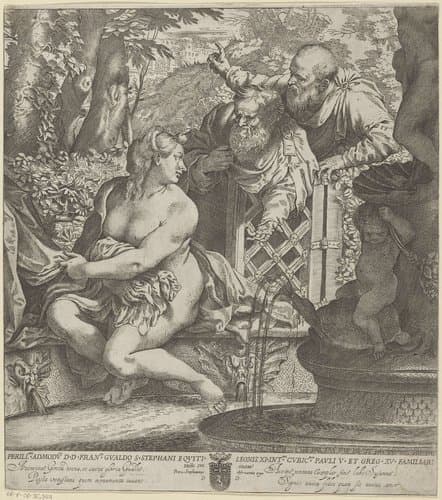 Susanna en de ouderlingen by Annibale Carracci