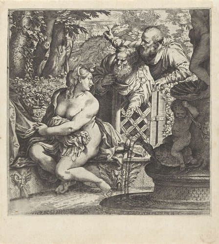 Susanna en de ouderlingen by Annibale Carracci