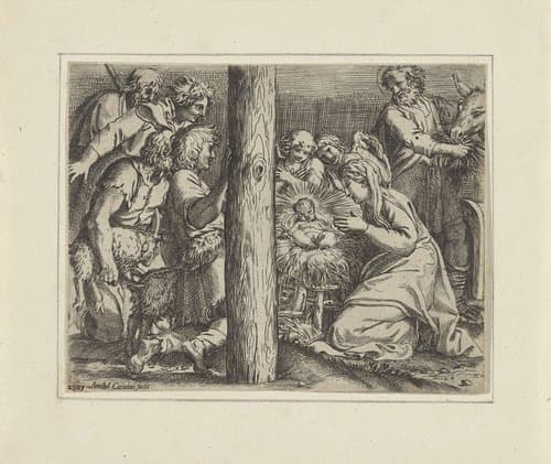 Aanbidding door de herders by Annibale Carracci