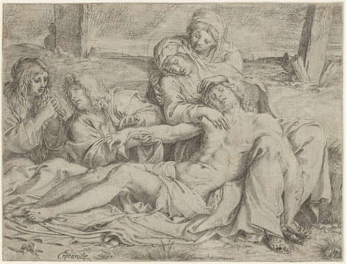 Bewening van Christus by Annibale Carracci